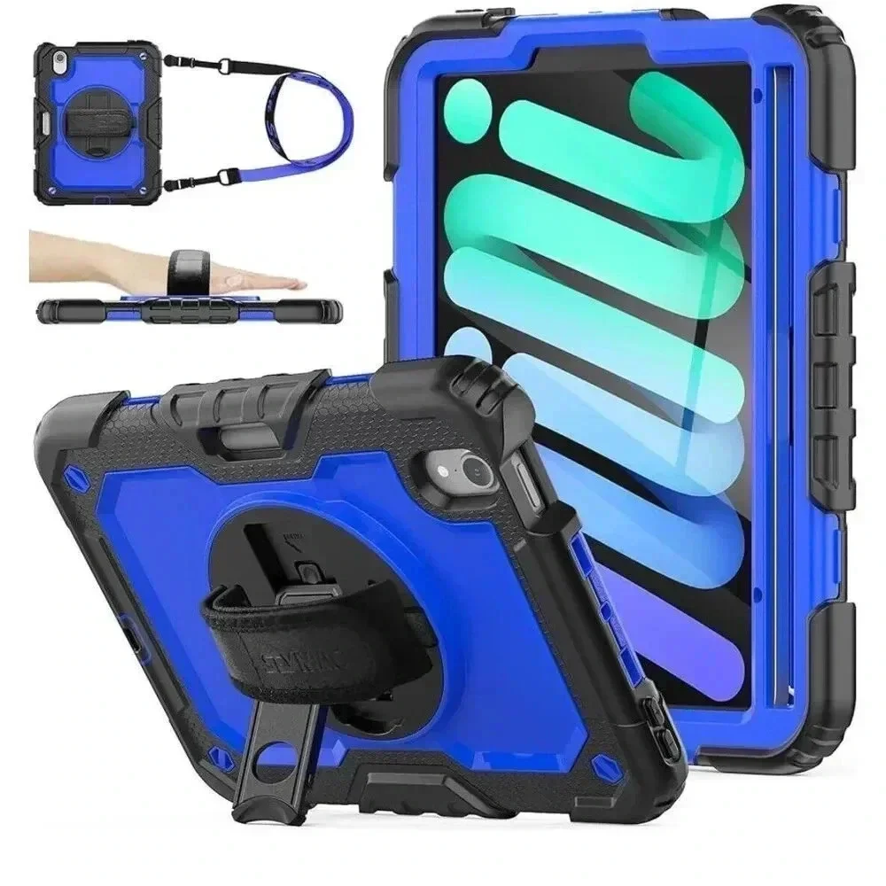 Kickstand Case for iPad Mini‎ 6 8.3'' 2021 Screen Protector Pencil Holder Strap
